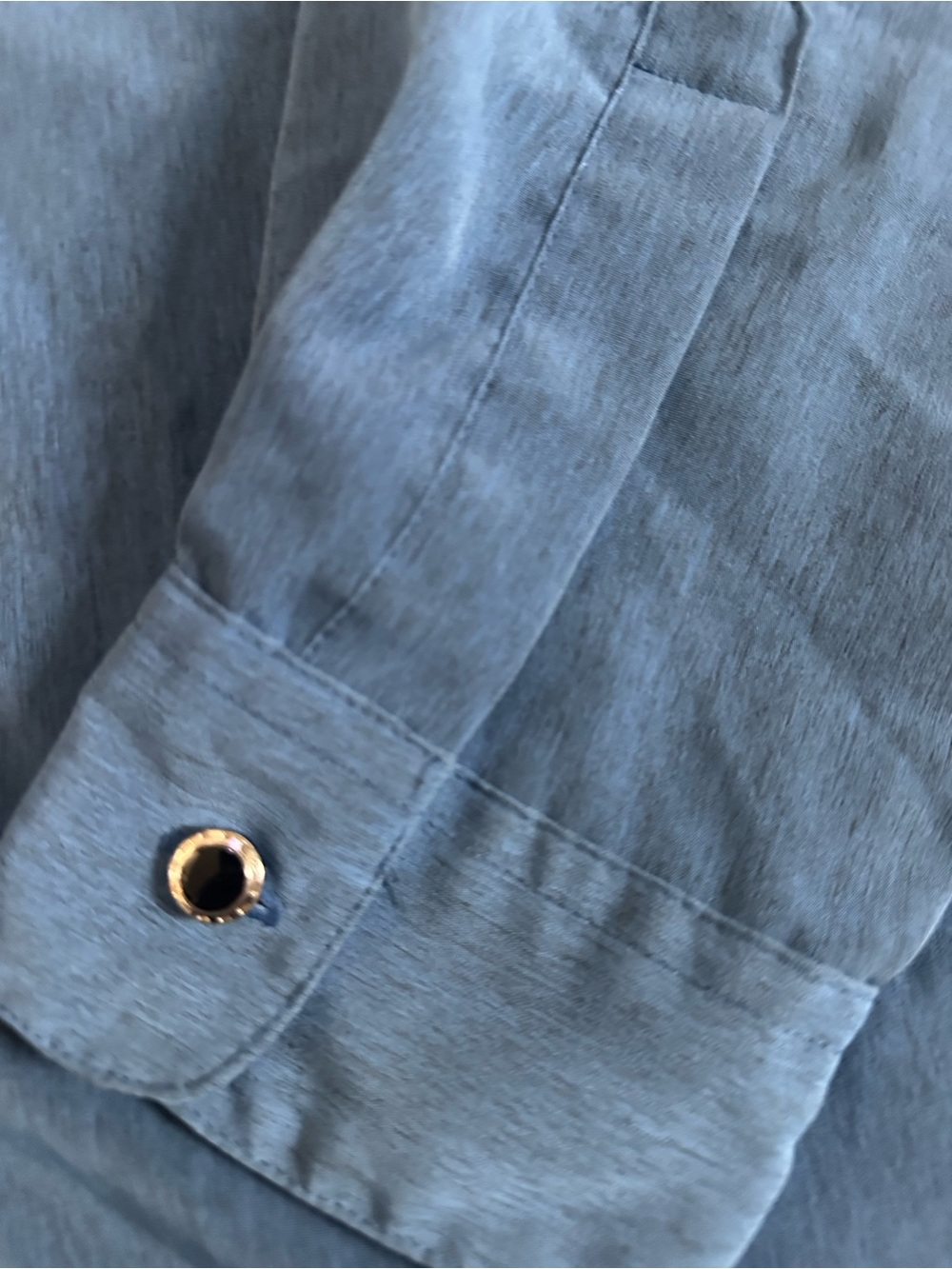 Bellini Blue Embroidered Button-Front Shirt - Picture 3 of 5